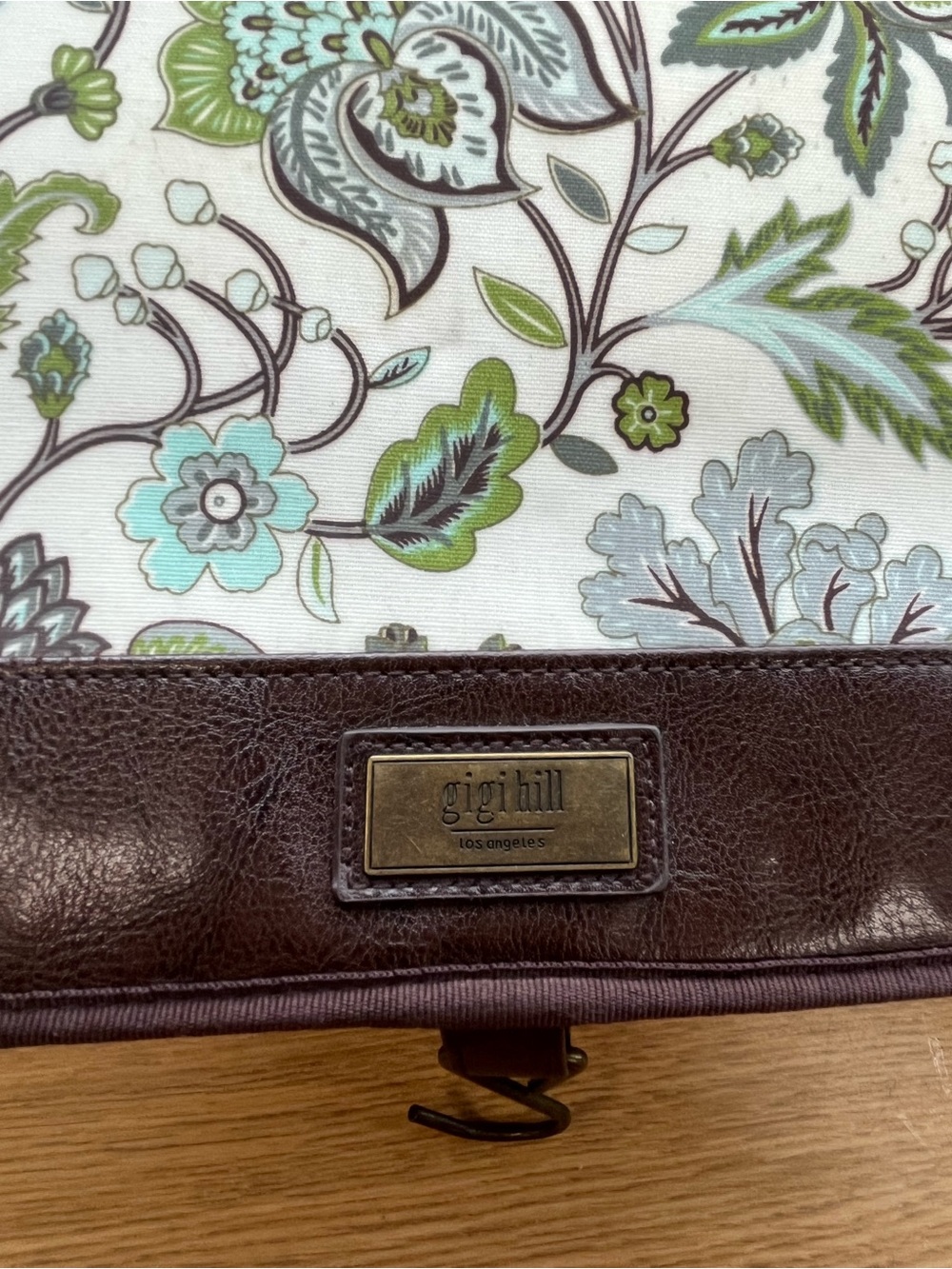 Gigi Hill Hanging Travel Organizer - Aqua Floral - Picture 5 of 9